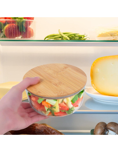 Tapa de Madera Reemplazo CTTZCKJ para Bowl Pyrex 4 Tazas