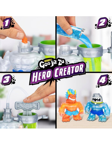 Paquete de Creación de Héroes Goo Jit Zu 2-Pack Blazagon y Thrash