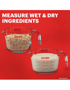 Taza Medidora de Vidrio Pyrex 4 Tazas 946ml Apta para Microondas 2