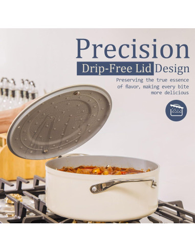 Olla Holandesa CookinCraze 4.5qt Cerámica Antiadherente