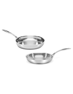 Juego de Sartenes Cuisinart 5-Ply Acero Inoxidable 2 Piezas 23cm 28cm