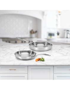 Juego de Sartenes Cuisinart 5-Ply Acero Inoxidable 2 Piezas 23cm 28cm 2