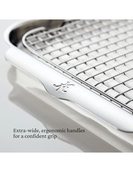 Juego de bandejas para hornear Hestan 3 piezas acero inoxidable