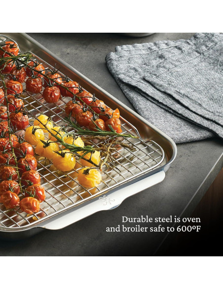 Juego de bandejas para hornear Hestan 3 piezas acero inoxidable