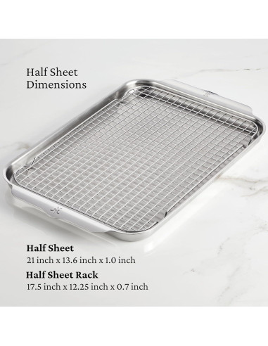 Juego de bandejas para hornear Hestan 3 piezas acero inoxidable