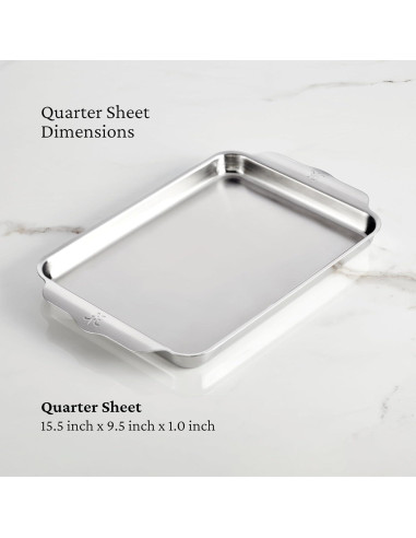 Juego de bandejas para hornear Hestan 3 piezas acero inoxidable