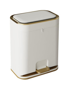 Cesto de Basura WanWanKa 12L Blanco con Tapa Antiodor 2