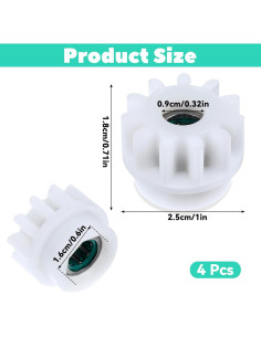 4 Piezas Repuesto Mop Giratorio Ocedar Vileda 2.5cm 2