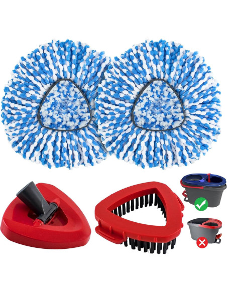 Cabezas de Repuesto para Mopas O Cedar RinseClean 2 Tanques