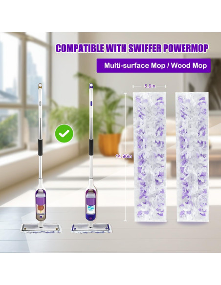 20 Recargas Almohadillas Desechables Swiffer PowerMop Multi-Superficie