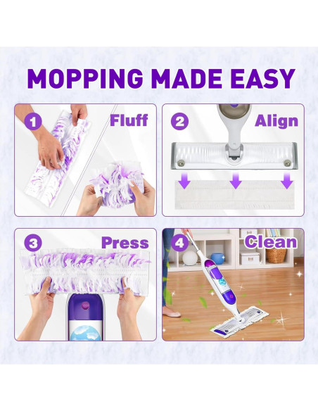 20 Recargas Almohadillas Desechables Swiffer PowerMop Multi-Superficie