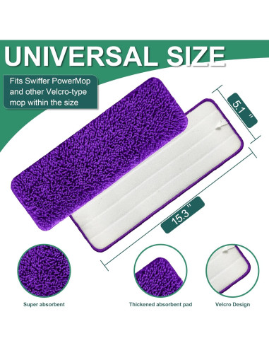 Almohadillas Reutilizables Aifacay para Mopas Swiffer 4 Pcs 38.1 cm