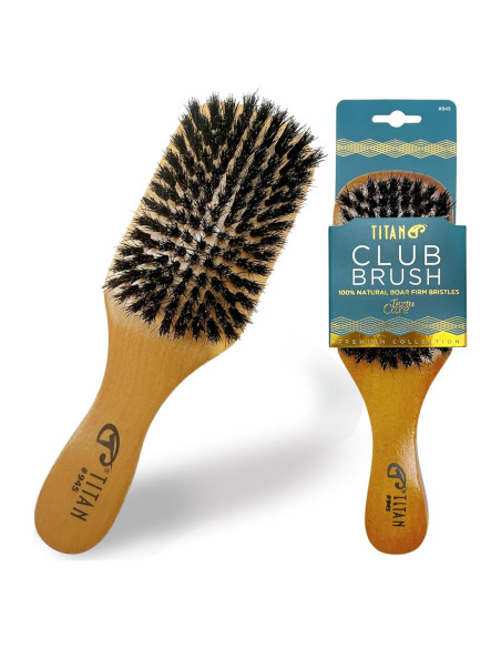 Cepillo Alisador Titan Club Wave - Cerdas de Jabalí Naturales
