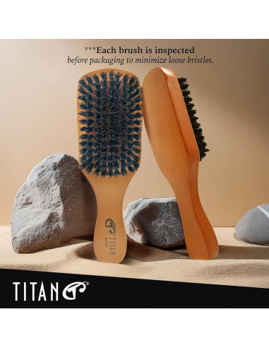 Cepillo Alisador Titan Club Wave - Cerdas de Jabalí Naturales