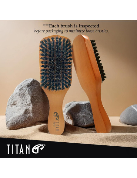 Cepillo Alisador Titan Club Wave - Cerdas de Jabalí Naturales