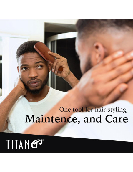 Cepillo Alisador Titan Club Wave - Cerdas de Jabalí Naturales