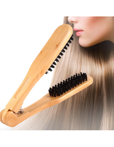 Cepillo Plancha de Cabello Profesional Miskall Doble Cara