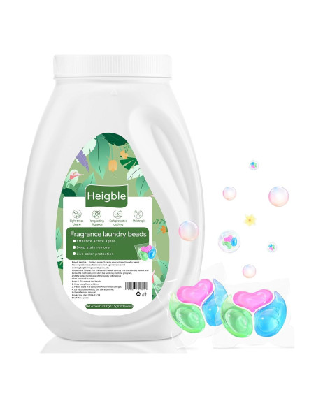 180 Cápsulas Detergente Ropa Heigble 3-en-1 Aroma Frutal