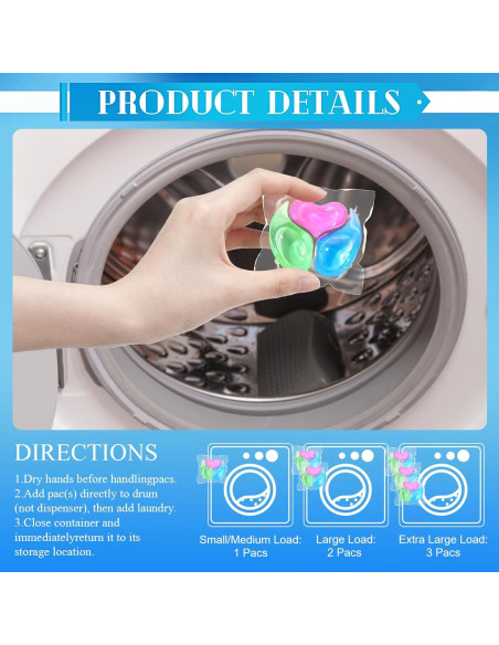 180 Cápsulas Detergente Ropa Heigble 3-en-1 Aroma Frutal