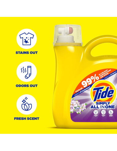 Detergente Líquido Tide Simply Aroma a Flor de Baya 5.38L
