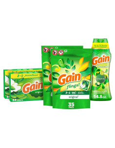 Paquete de Lavado Gain: 70 Unidades Detergente y Aroma