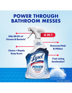 Limpiador Espumoso para Baños Lysol Power 32 Oz - Desinfectante 2