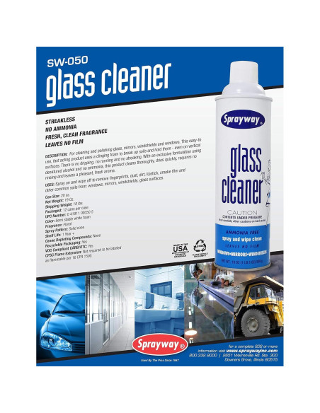 Limpiador de Vidrios Sprayway 539 ml - Paquete de 6