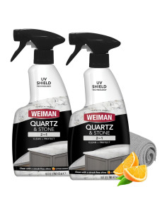 Limpiador y Pulidor de Cuarzo Weiman 2x473ml con Toalla