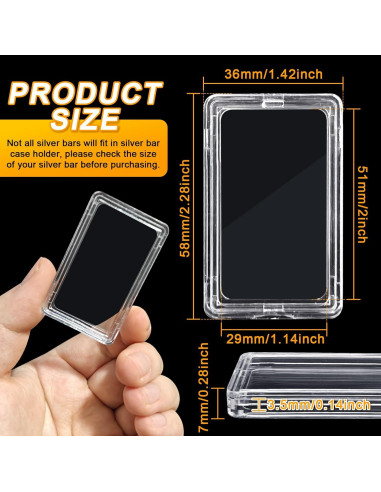 45 Cápsulas de Almacenamiento para Barras de Plata 1 oz HESHUYU