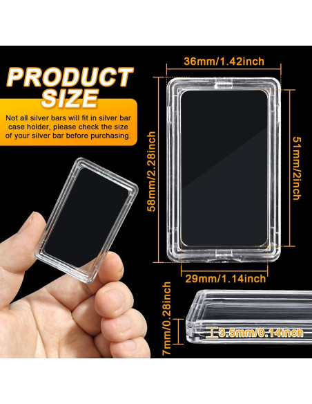 45 Cápsulas de Almacenamiento para Barras de Plata 1 oz HESHUYU