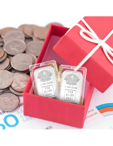 45 Cápsulas de Almacenamiento para Barras de Plata 1 oz HESHUYU