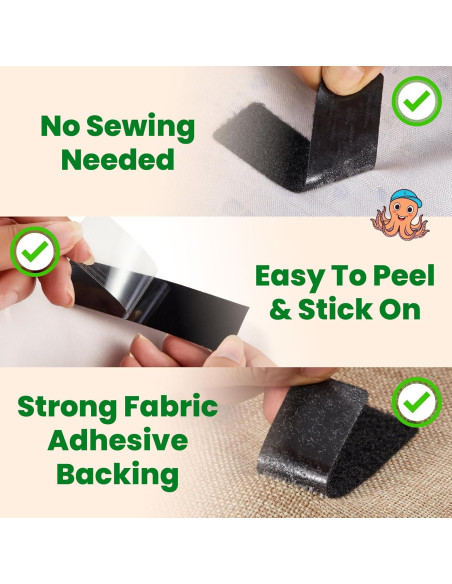 Cinta Adhesiva de Gancho y Bucle ECOHomes 1x4 cm - 16 Conjuntos