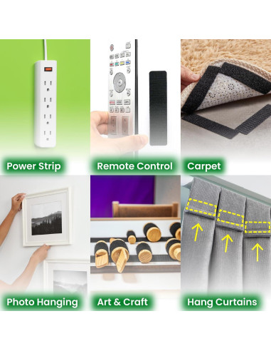 Cinta Adhesiva de Gancho y Bucle ECOHomes 1x4 cm - 16 Conjuntos