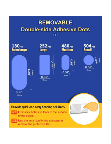 Masilla de Montaje Grande PHIXBEAR 252 Pcs Sin Residuo