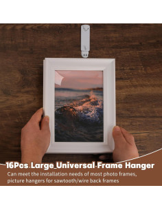 18 Ganchos Adhesivos para Cuadros Command - Sin Clavos, Blanco 2