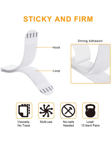 Tiras Adhesivas para Colgar Cuadros Huayoto 32 Pares 0.64 kg