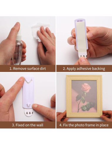 18 Ganchos Adhesivos para Cuadros Command - Sin Clavos, Blanco