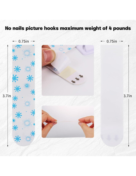 18 Ganchos Adhesivos para Cuadros Command - Sin Clavos, Blanco