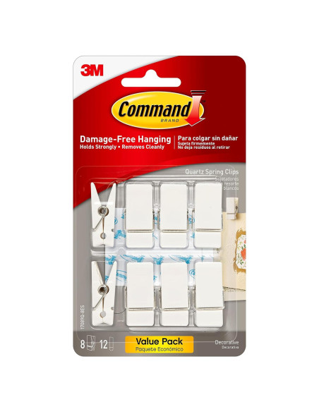 Ganchos de Primavera Command Cuarzo 8 Unidades Sin Daños