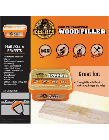 Relleno de Madera Multiusos Gorilla 107084 226.8 g