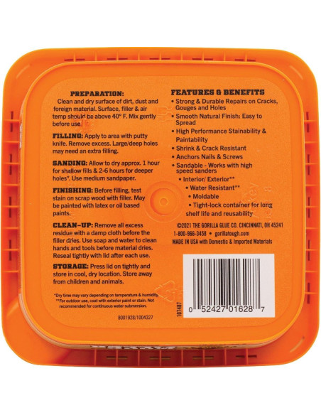 Relleno de Madera Multiusos Gorilla 107084 226.8 g