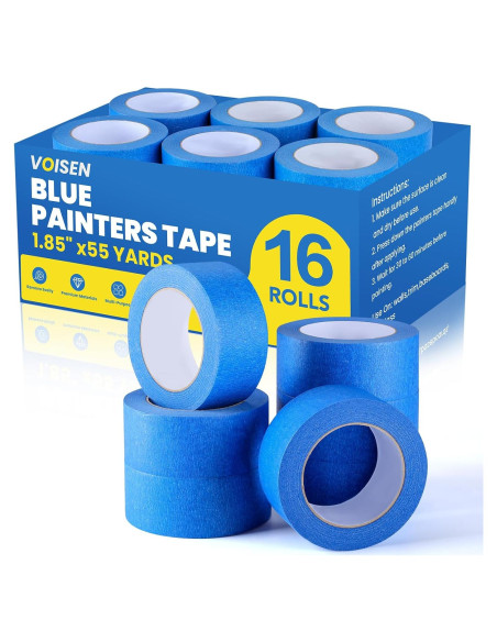 Cinta de Pintor VOISEN 16 Rollos 4.7 cm x 50.29 m Azul
