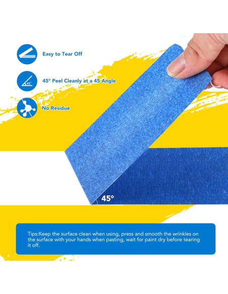 Cinta de Pintor VOISEN 16 Rollos 4.7 cm x 50.29 m Azul