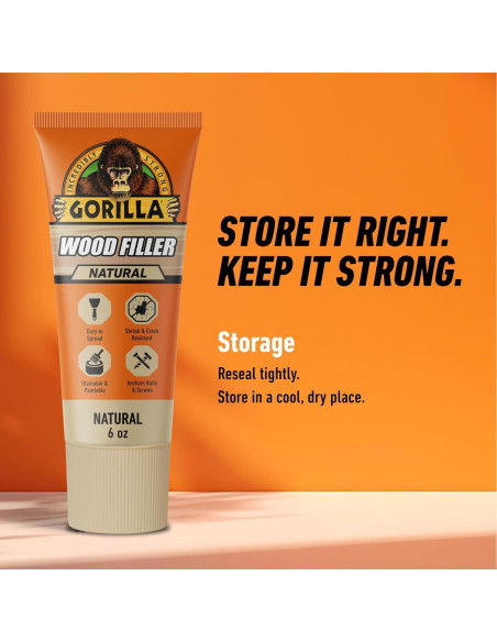 Relleno de Madera Gorilla 170g Natural Resistente al Agua