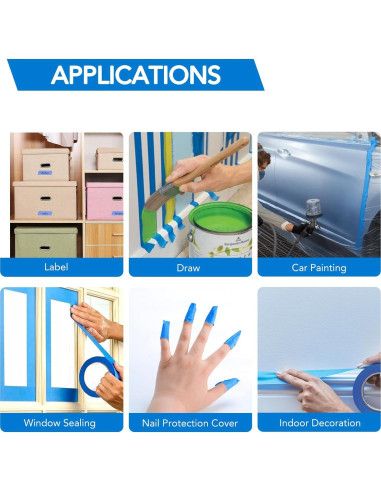 Cinta de Pintor VOISEN 16 Rollos 4.7 cm x 50.29 m Azul