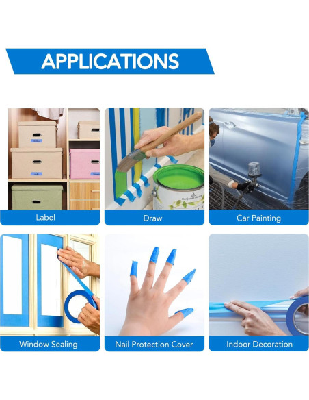 Cinta de Pintor VOISEN 16 Rollos 4.7 cm x 50.29 m Azul