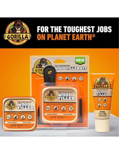Relleno de Madera Gorilla 170g Natural Resistente al Agua