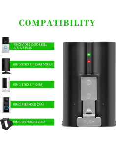 Batería de Reemplazo Ring V4 6040mAh para Timbres y Cámaras 2