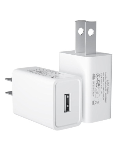 Paquete de 2 Cargadores USB 5V 2A para Cámaras de Seguridad