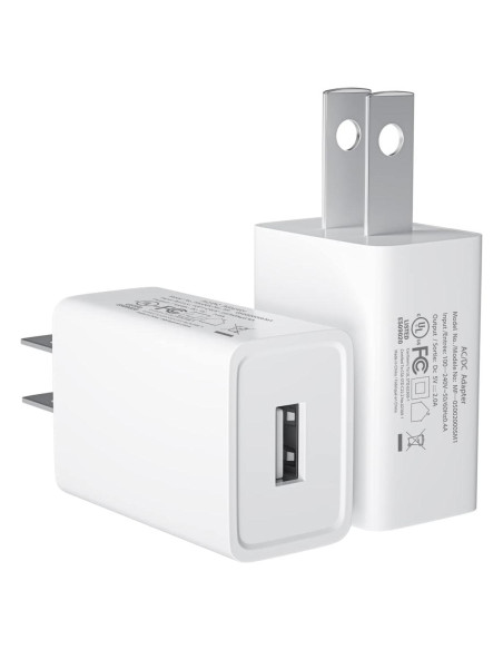 Paquete de 2 Cargadores USB 5V 2A para Cámaras de Seguridad Paquete de 2 Cargadores USB 5V 2A para Cámaras de Seguridad